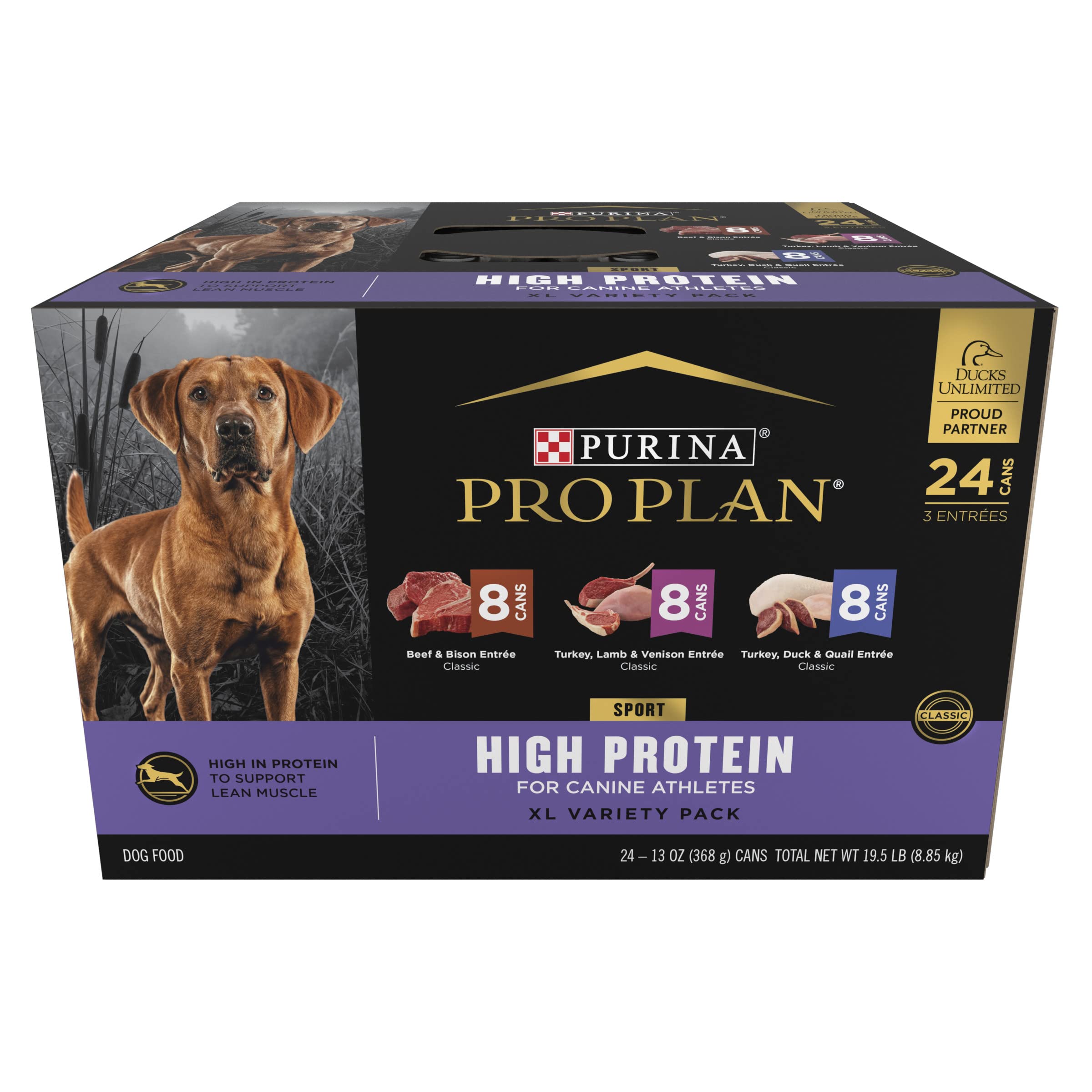 Purina Pro Plan Sport Classic High-Protein Canned Dog Food - Variety Pack - 13 Oz - 12 Count  