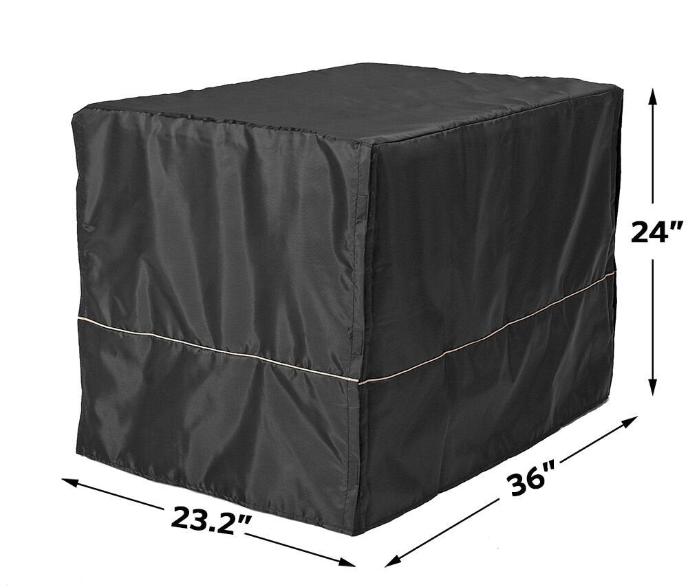 Midwest Quite Time Polyester Dog Crate Cover - Black - 36" X 23.5" X 24" Inches  