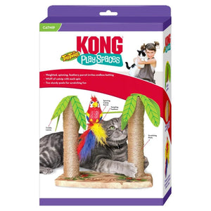 Kong Play Spaces Tiki Twirl Interactive Cat Furniture with Crinkle Toy