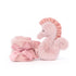 Snugarooz Baby Shelly the Seahorse Squeak and Crinkle Plush Dog Toy  