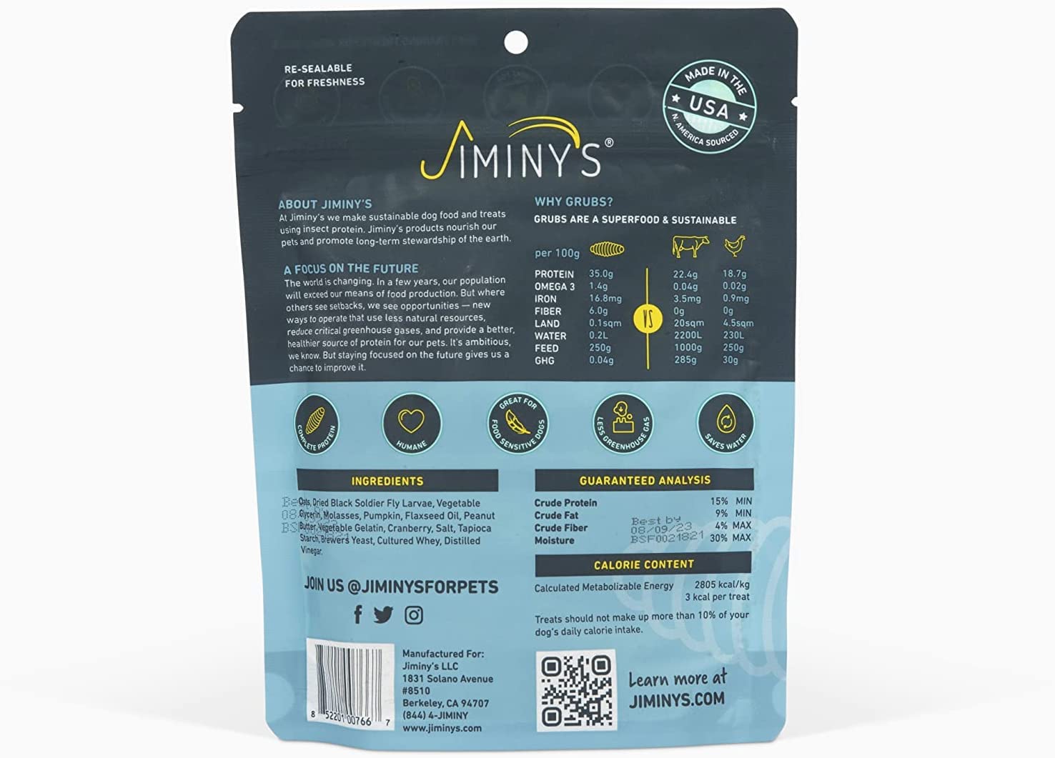 Jiminy's Good Grub with Oats and Sweet Potato Dry Dog Food - 3.5 Lbs  