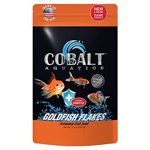 Cobalt Aquatics Select Goldfish Color Enhancing Freeze-Dried Tropical Frish Food Flakes - 2 Oz