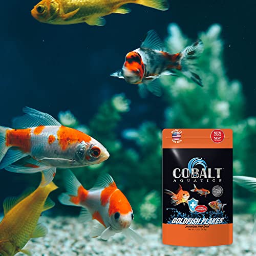 Cobalt Aquatics Select Goldfish Color Enhancing Freeze-Dried Tropical Frish Food Flakes - 2 Oz