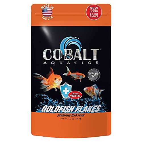 Cobalt Aquatics Select Goldfish Color Enhancing Freeze-Dried Tropical Frish Food Flakes - 1 Oz