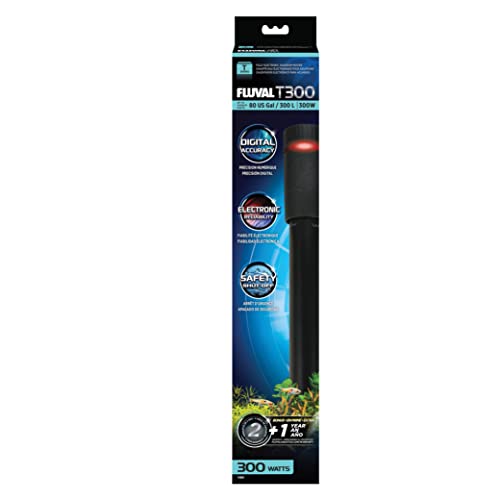 Fluval T300 T-Series Submersible Digital Aquarium Water Heater - 300 Watt - Up To 80 Gallons