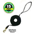 Four Paws Cotton Web Training Dog Lead Leash - Black - 15 Feet
