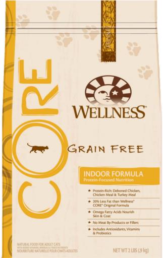 Wellness Core Grain-Free High-Protein Chicken and Turkey Indoor Dry Cat Food - 2 Lbs  