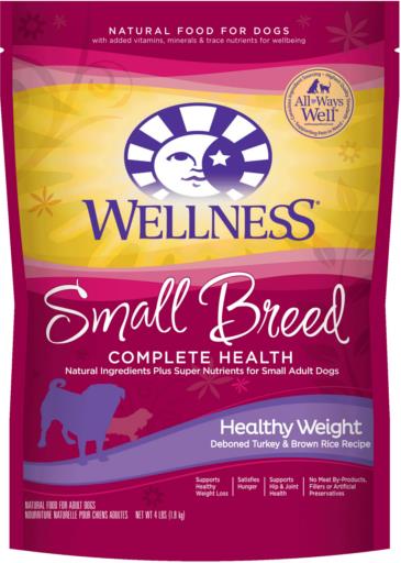 Wellness Complete Health Healthy Weight Deboned Turkey and Brown Rice Small-Breed Dry Dog Food - 4 Lbs  