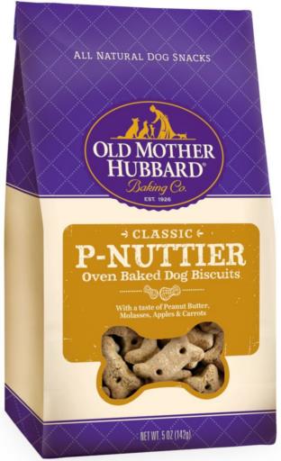 Old Mother Hubbard Classic P-Nuttier Peanut Butter Apples and Carrots Mini Baked Dog Biscuits - 5 Oz  