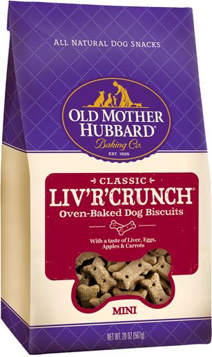 Old Mother Hubbard Liv'R'Crunch Carrot Liver and Apple Mini Baked Dog Biscuits - 20 Oz  