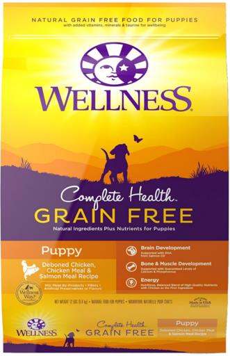 Wellness Complete Health Grain-Free Deboned Chicken and Salmon Puppy Formula Dry Dog Food - 12 Lbs  