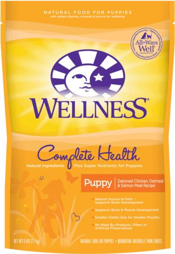 Wellness Complete Health Natural Deboned Chicken Oatmeal and Salmon Puppy Formula Dry Dog Food - 5 Lbs  