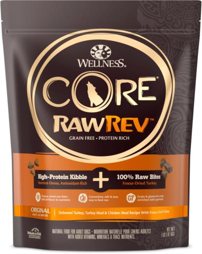 Wellness Core Raw-Rev Original Natural Turkey and Chicken with Freeze-Dried Turkey Dry Dog Food - 4 Lbs  