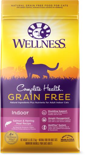 Wellness Complete Health Grain-Free Salmon and Herring Indoor Adult Dry Cat Food - 2.25 Lbs  