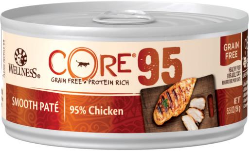 Wellness Core 95% Grain-Free Chicken Smooth Pate Canned Cat Food - 5.5 Oz - Case of 12  