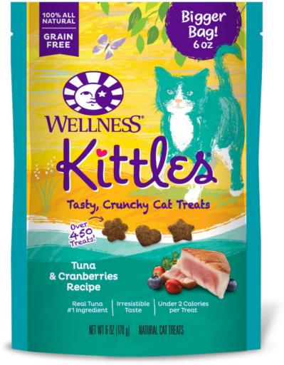 Wellness Kittles Grain-Free Tuna and Cranberry Crunchy Cat Treats - 6 Oz  