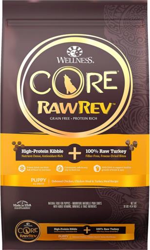 Wellness Core Raw-Rev Grain-Free Chicken and Turkey with Freeze-Dried Meat Puppy Formula Dry Dog Food - 10 Lbs  