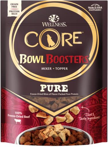 Wellness Core Bowl Boosters Grain-Free Freeze-Dried Puree Beef Wet Dog Food Topper or Mixer Pouch - 4 Oz - Case of 6  