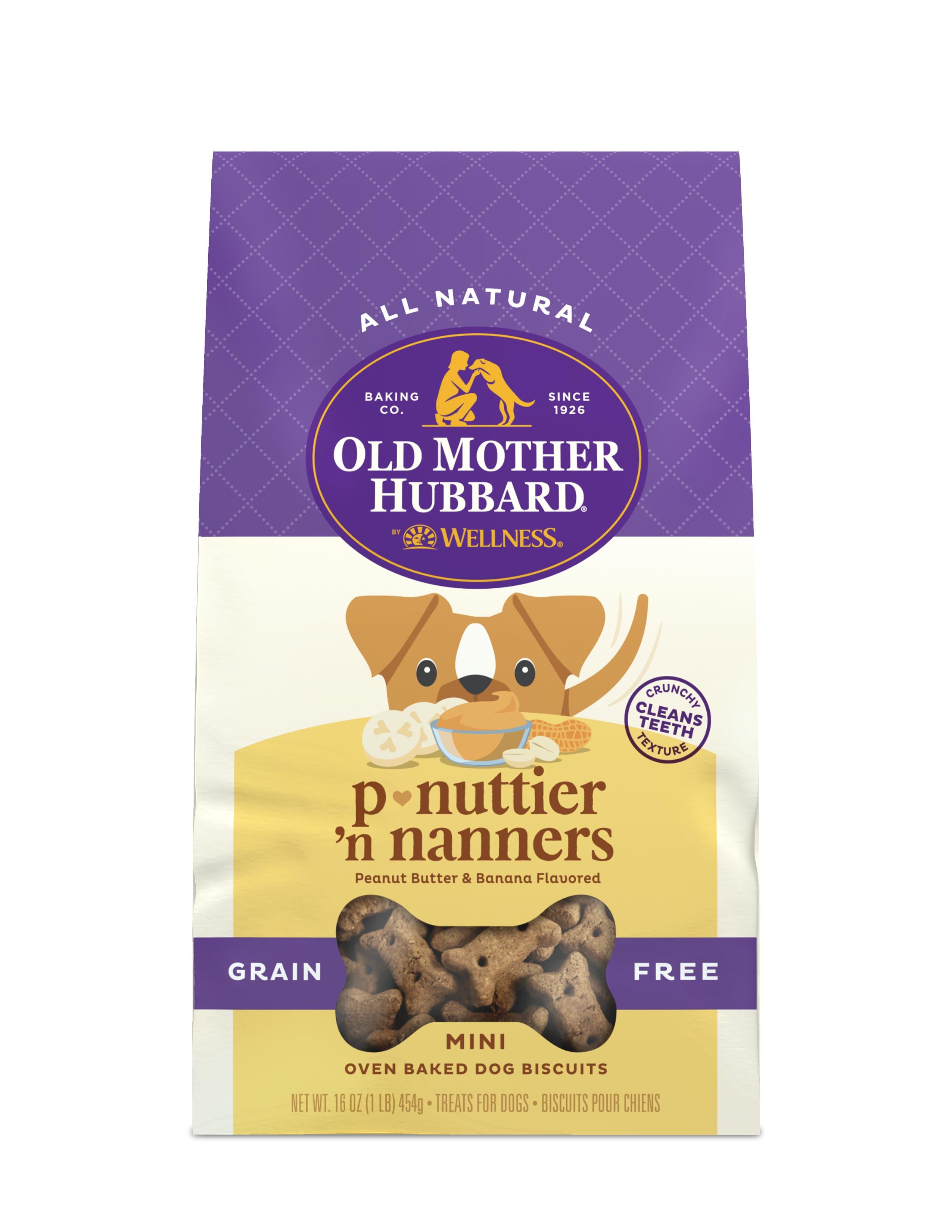 Old Mother Hubbard Grain-Free P-Nuttier N' Nanners Mini Baked Dog Biscuits - 16 Oz  