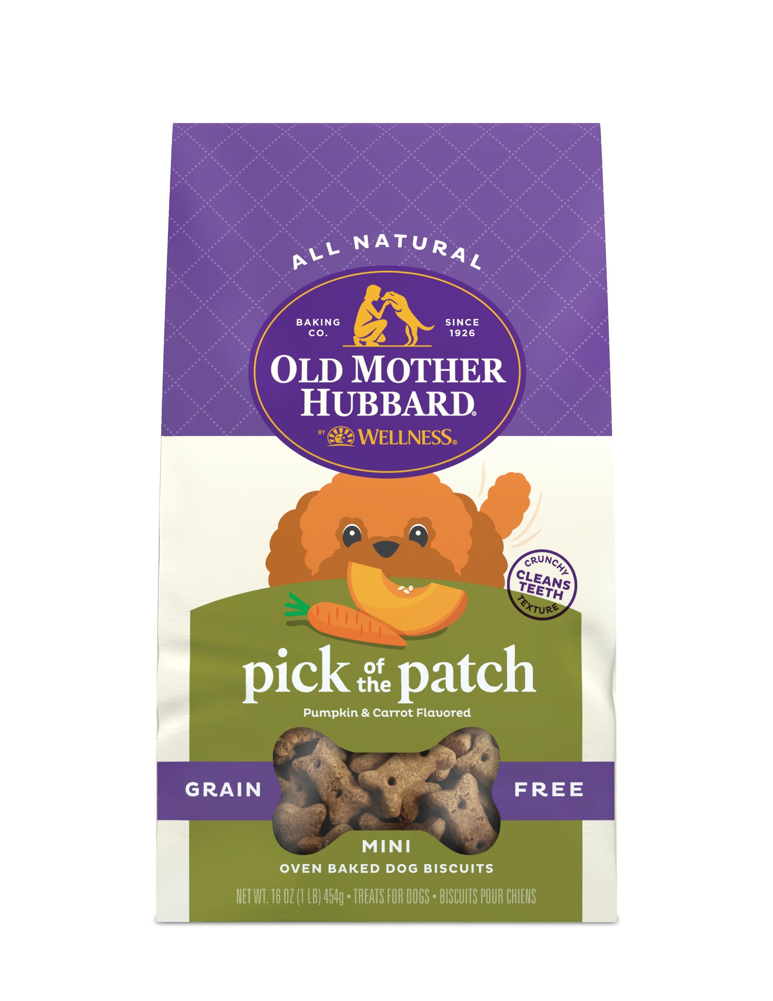 Old Mother Hubbard Grain-Free Pick of The Patch Pumpkin Carrot Mini Baked Dog Discuits - 16 Oz  