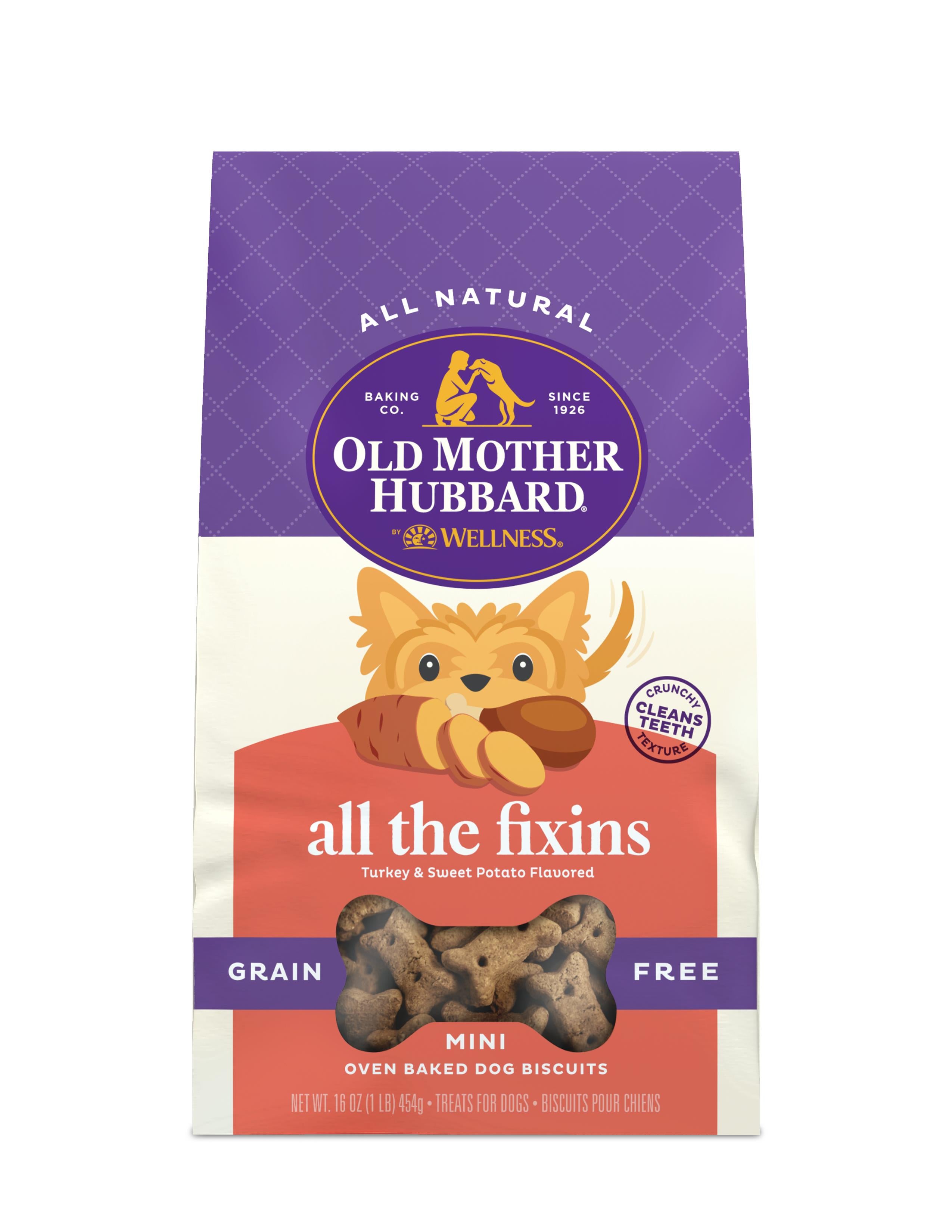 Old Mother Hubbard Grain-Free All The Fixins Turkey Sweet Potato Mini Baked Dog Biscuits - 16 Oz  