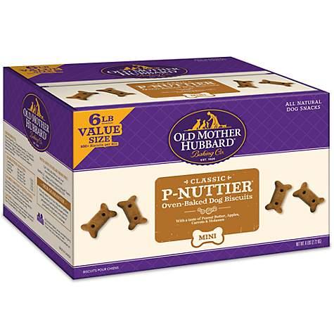 Old Mother Hubbard P-Nuttier N' Nanners Peanut Butter and Banana Mini Baked Dog Biscuits - 6 Lbs  