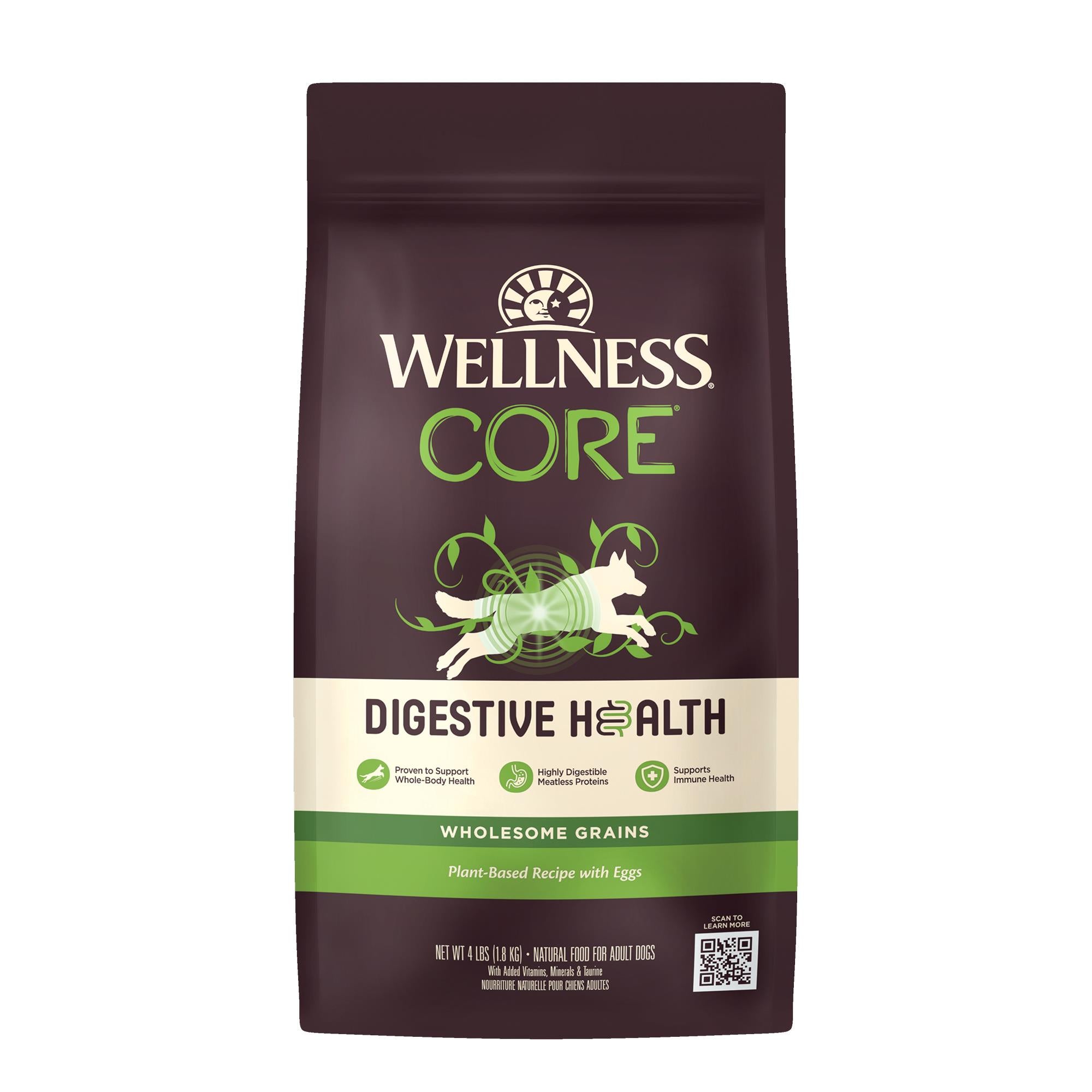 Wellness Core Digestive Health Chicken and Brown Rice with Wholesome Grains Dry Dog Food - 4 Lbs  