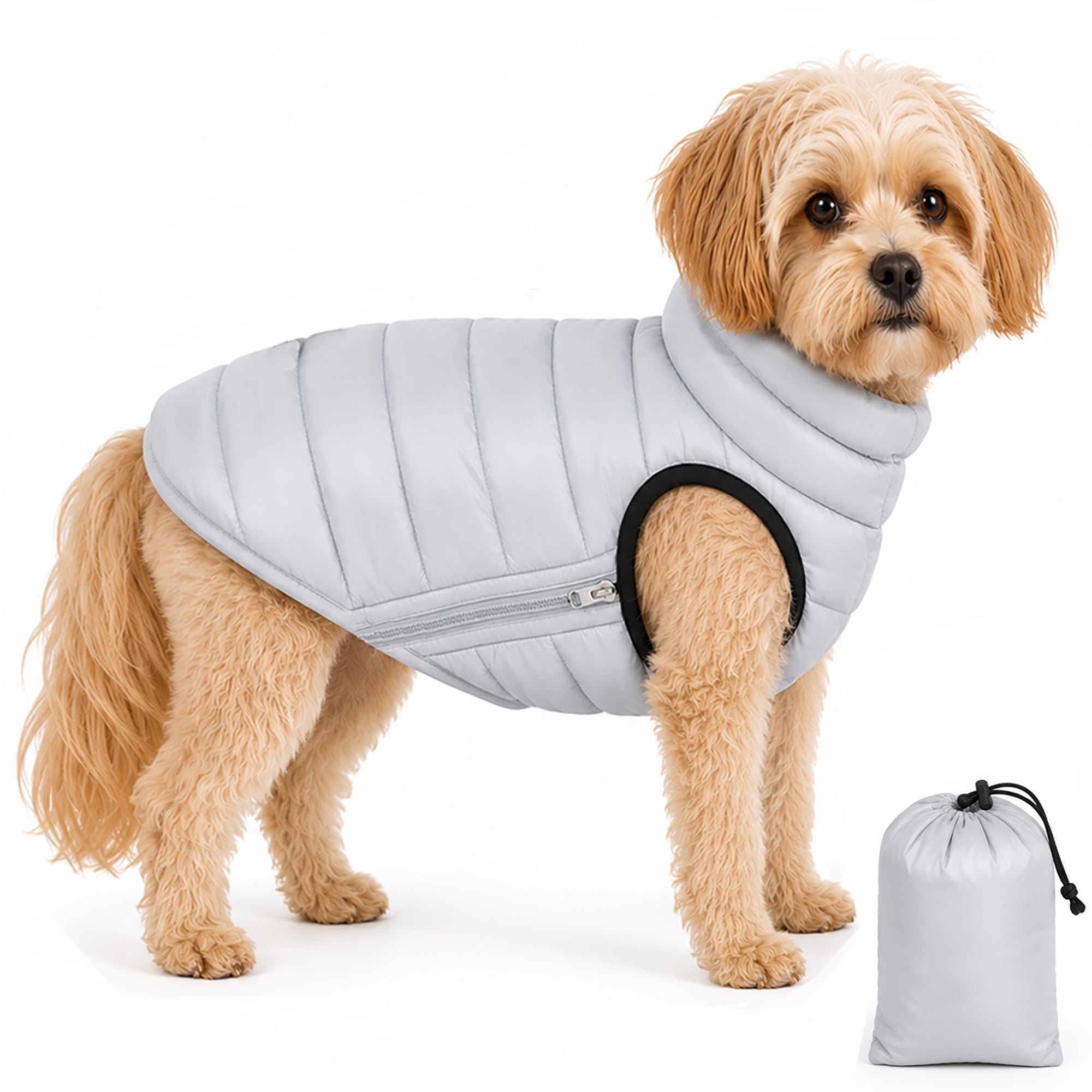 Pet Life ® 'Pursuit' Quilted Ultra-Plush Thermal Dog Jacket Gray X-Small