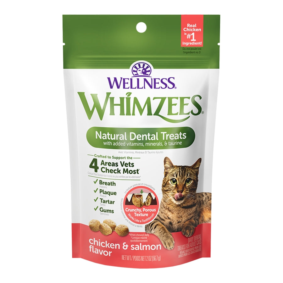 Whimzees Chicken and Salmon Flavored Dental Cat Treats