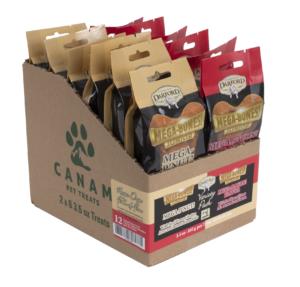 Darford Mega Bones! Junior Bacon and Peanut Biscuit Dog Treats - Variety Pack - 3.5 Oz - 12 Pack