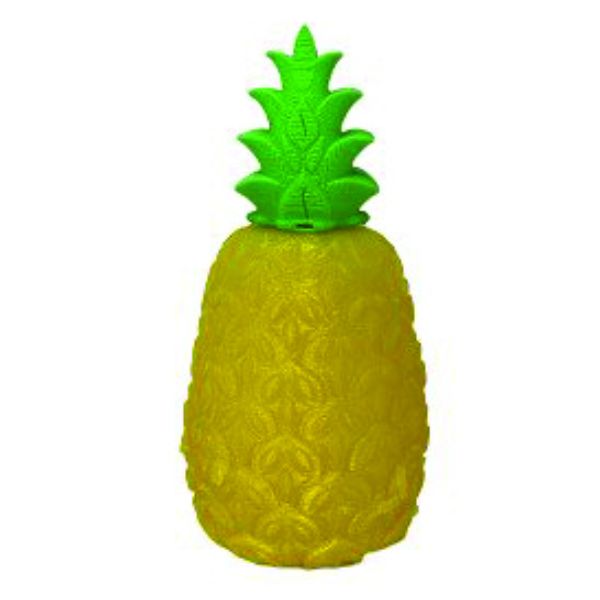 Spunky Pup Yellow Pineapple Dog Toy Rubber Dog Toy - Medium