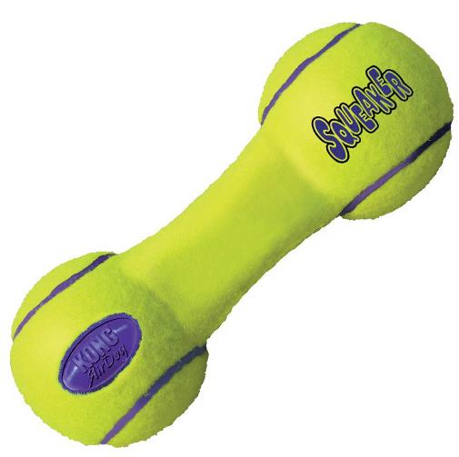 Kong AirDog Squeaker Dumbell Tennis Felt Fetch Dog Toy - Small  