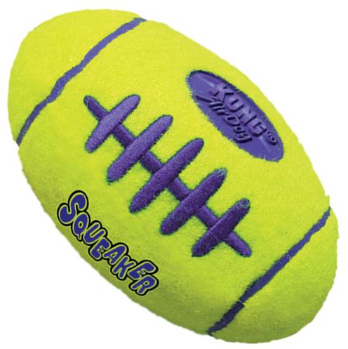 Kong AirDog Squeaker Football Tennis Felt Fetch Dog Toy - Small  