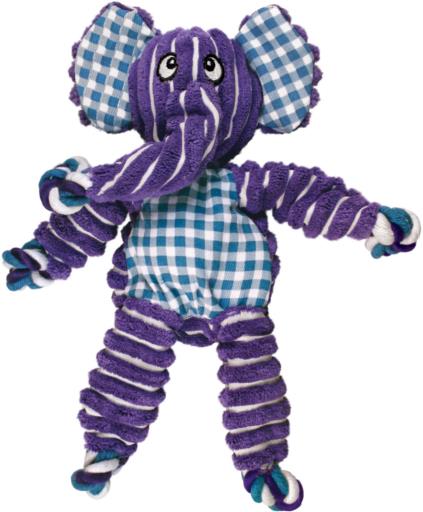 Kong Floppy Knots Elephant Internally Knotted Squeak and Plush Dog Toy - Small/Medium  