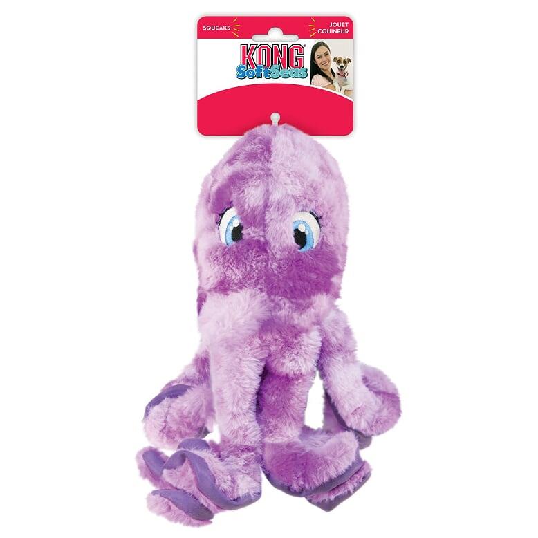 Kong Softseas Octopus Crinkle Squeak and Plush Dog Toy - Large  