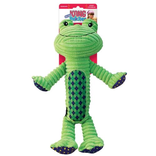 Kong Patches Adorable Frog Squeak and Plush Dog Toy - Green - X-Large  