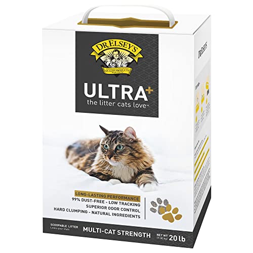 Dr. Elsey's Precious Cat Ultra+ Long-Lasting Unscented Clay Cat Litter - 20 Lbs