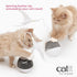 Catit PIXI Spinner Battery-Operated Treat Dispenser and Feather Teasing Spinning Cat Toy - Blue