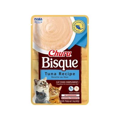 Inaba Churu Bisque Tuna Recipe Lickable and Squeezable Puree Cat Treat Pouches - 1.4 Oz - Case of 6