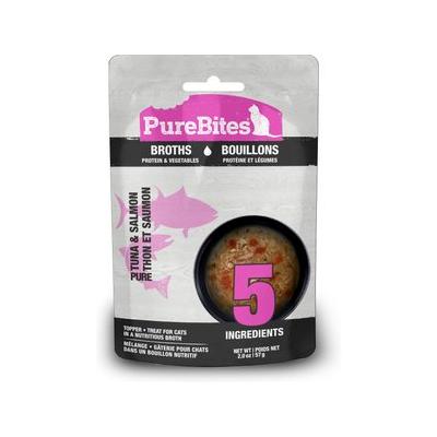 Purebites Limited Ingredient Tuna and Salmon in Broth Wet Cat Food Topper or Treat Pouch - 2 Oz - Case of 18 Default Title