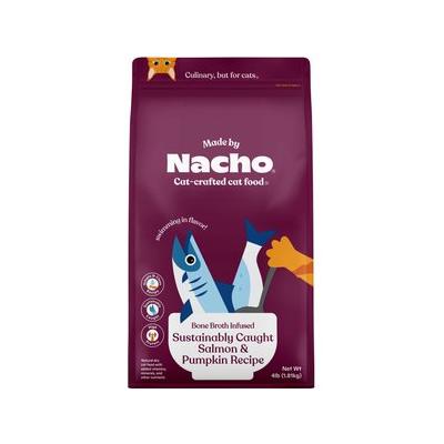 Made by Nacho Salmon and Pumpkin in Bone Broth Dry Cat Food - 4 Lbs