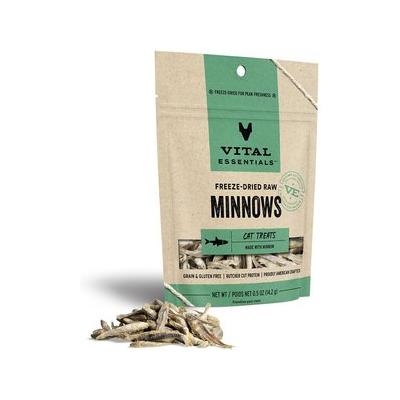 Vital Essential's Grain-Free Minnows Freeze-Dried Cat Treats - .5 Oz  