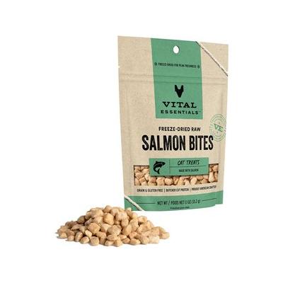 Vital Essential's Grain-Free Salmon Bites Freeze-Dried Crunchy Cat Treats - 1.1 Oz  