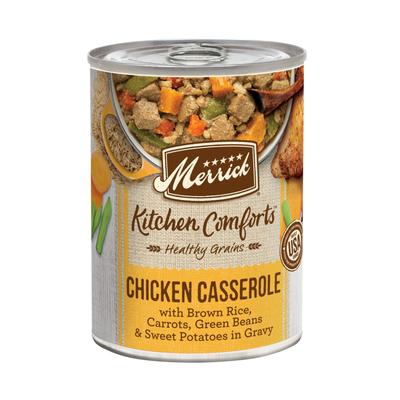 Merrick Kitchen Comforts Healthy Grains Chicken and Vegetable Casserole in Gravy Canned Dog Food - 12.75 Oz - Case of 12 Default Title