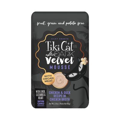 Tiki Cat After Dark Velvet Mousse Grain-Free Chicken and Duck in Broth Wet Cat Food Pouch - 2.8 Oz - Case of 12 Default Title