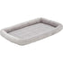 Midwest Homes Quite Time Deluxe Rectangular Diamond Stitch Bolster Dog Bed or Crate Mat - Gray 42 Inch
