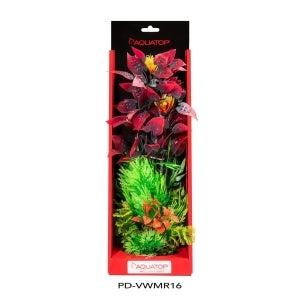 Aquatop Vibrant Plant Aquarium Decor - Mixed Red - 16 Inch