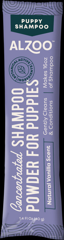 Alzoo Concentrated Shampoo Powder Pouch Refill for Puppies - 40 Grams - Bulk 