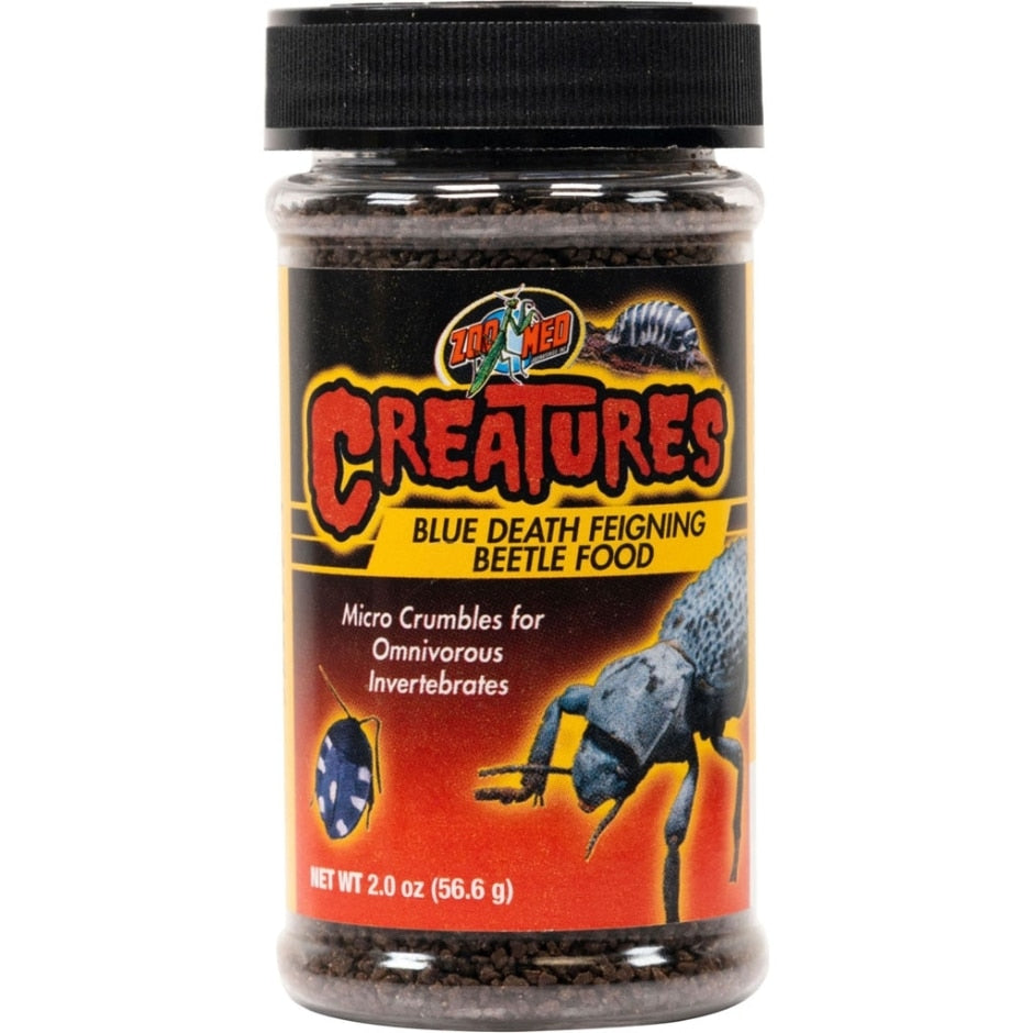 Zoo Med Laboratories Creatures Blue Death Beetle Insect Food - 2 Oz  