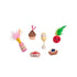 Outward Hound Catstages Purrsecco and Cupcakes Feather and Mesh Plush Catnip Cat Toy - 6 Pack